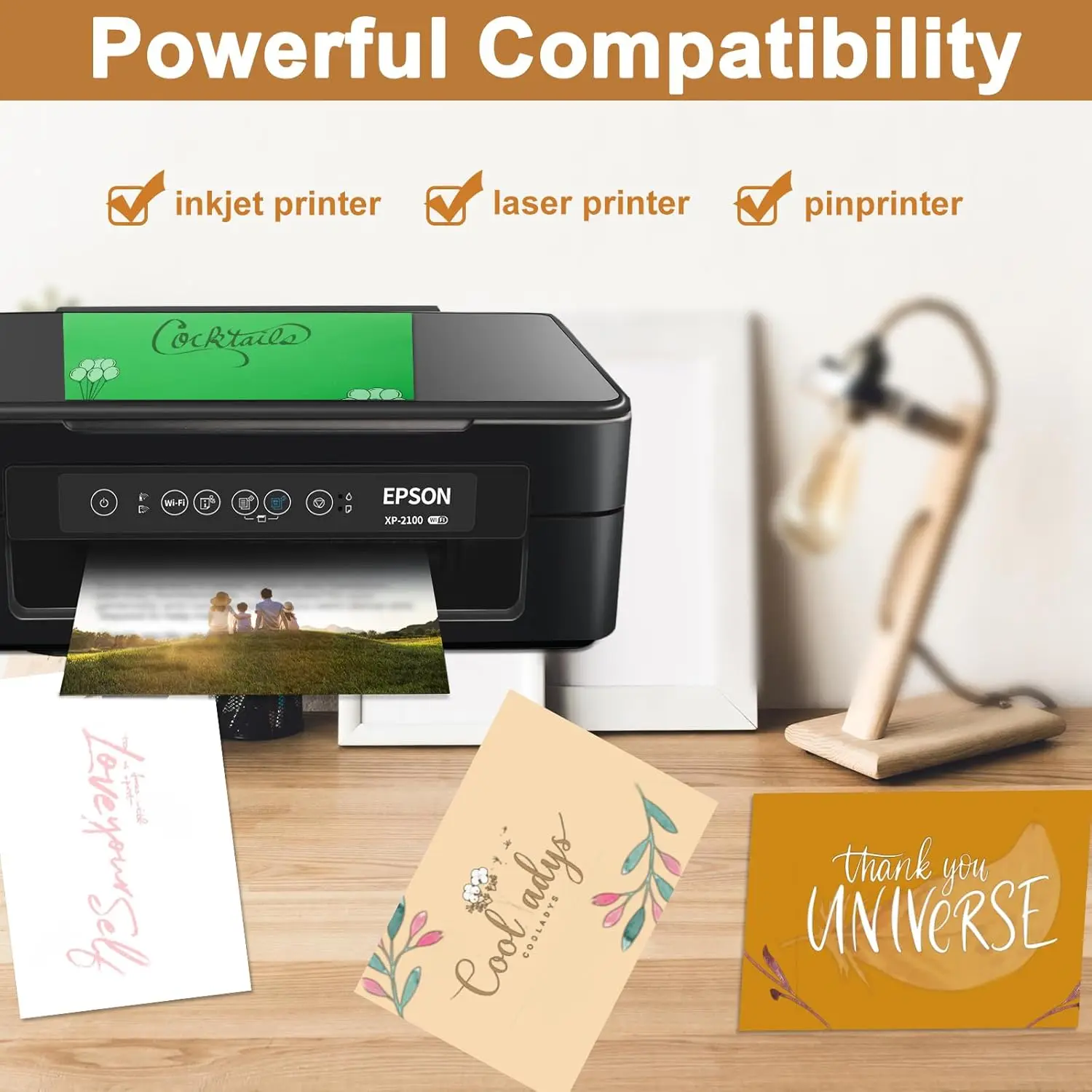 Pegatinas de inyección de tinta de vinilo imprimibles Premium A4, 210x297mm, 20 hojas de papel adhesivo dorado de 8,3x11,7 pulgadas, adecuado para impresión de inyección de tinta Wa