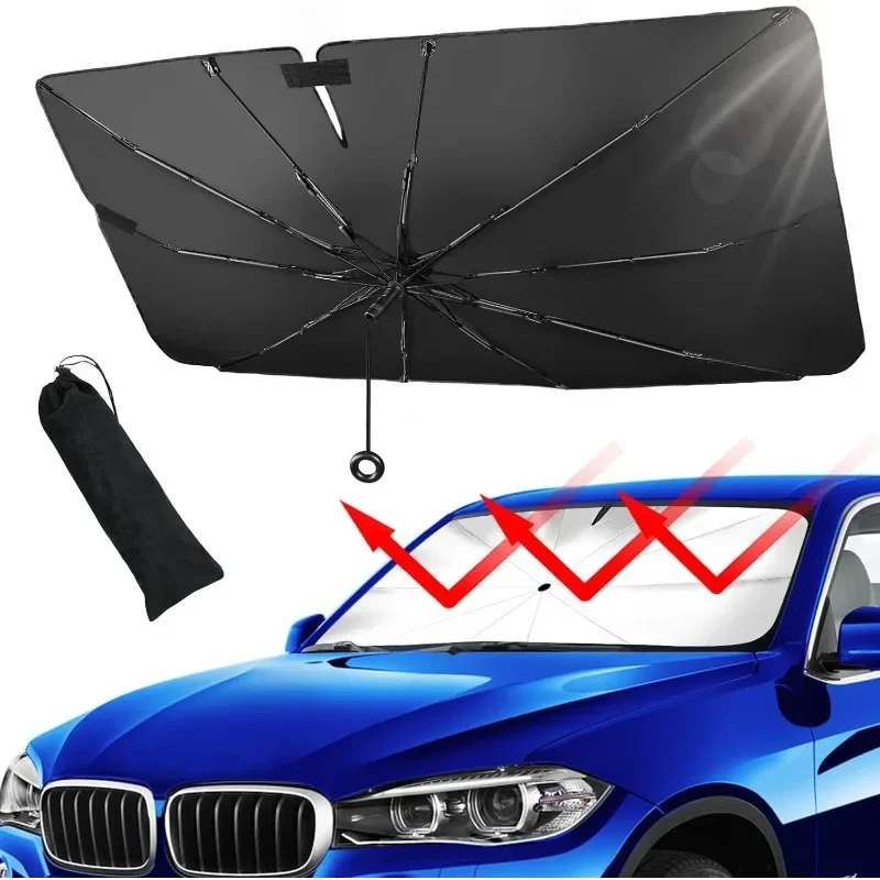 

Car Sunshade Umbrella for 360°Rotation Bendable Handle Sun Shade UV Protection Heat Insulation Windshield Protection Accessories