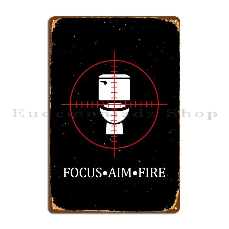 Focus Aim Fire Funny Decor Metal Plaque Poster Bar Cave Bar Cave Club Club Bar Customized Tin Sign Poster