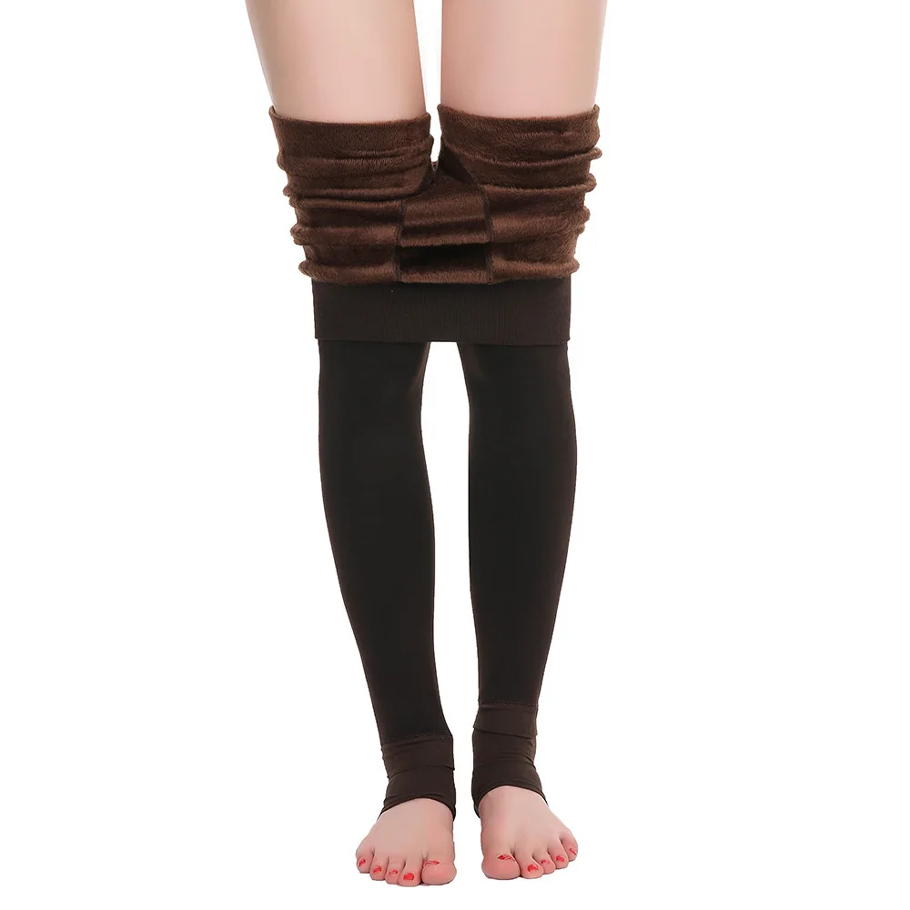 Damen-Perlen-Samt-Leggings mit Fleecefutter, dicke warme einteilige Thermohose für Herbst und Winter, dehnbare Damen-Unterhose. – Detail 31