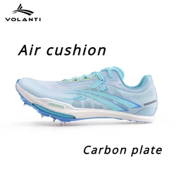 Volanti Rocket Air Cushion Full Carbon Plate Nail Shoes Professional Track Field Short Running Sprint Training Athletics Sneaker