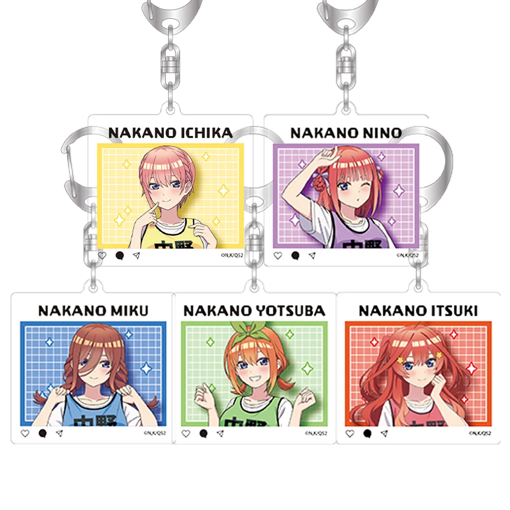 The Quintessential Quintuplets Nakano Ichika Nakano Nino Nakano Miku Nakano Yotsuba Nakano Itsuki Acrylic Keychain Bag pendant