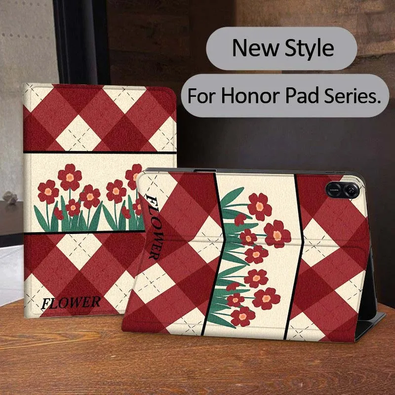 

Diamond Floral Design For Honor Magic Pad 6 7 X8 V6 V7 Pro V8 X9 8 V8 9 13 X8a 2 V9 GT X9a X9 GT2 13.3 Inch Tablet Case