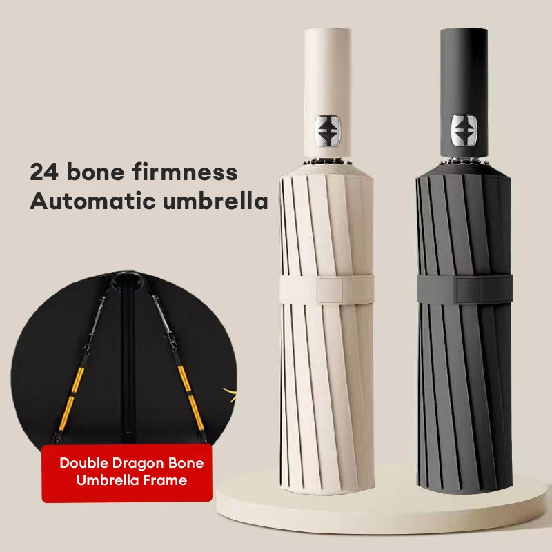 Stay Protected in Any Weather with This Fully Automatic 24-Bone Umbrella - Multiple Colors Available!