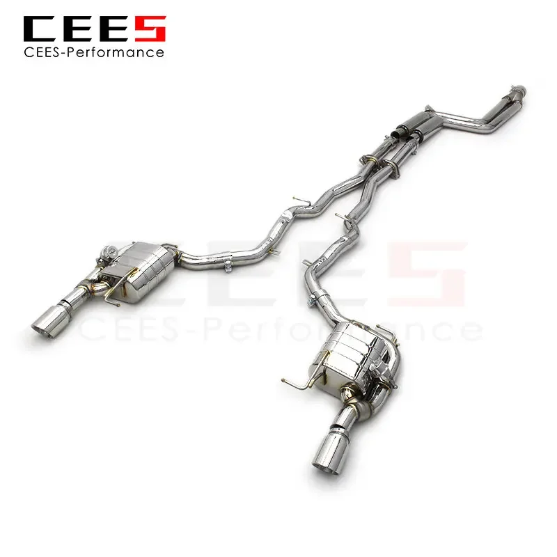CEES Auto Tig Weld Exhaust Pipes for BMW 640/640i 2012-2018 Stainless Steel Catback Muffler Valve Deep Sounds