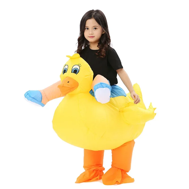 Inflatable Yellow Duck Cosplay Costume Halloween Costumes for Women Men Kids Animal Carnival Costume Party Fancy Dress