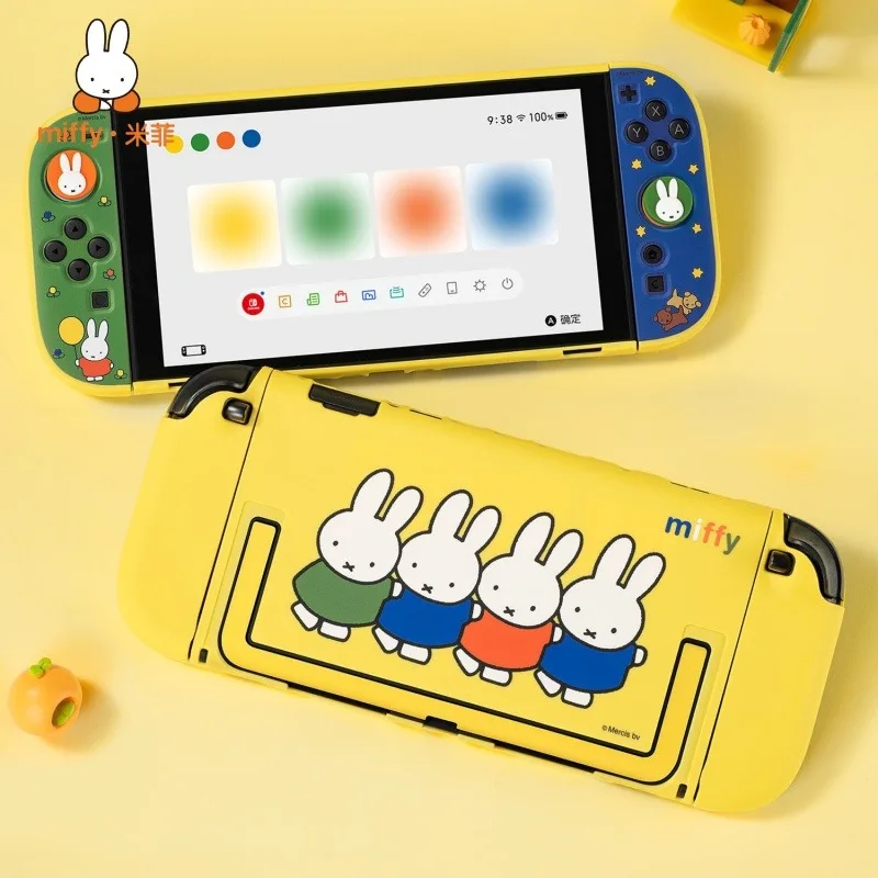 

Защитный чехол Miffy для Switch 2: милый кролик Миффи, полупрозрачный, для игровой консоли NS2, аксессуар для анимационных игр