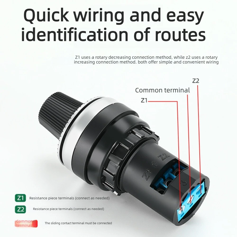 22mm Potentiometer Knob Switch LA155DWQ-22 Series Adjustable 10K Precision Speed Controller Frequency Converter 1K5K