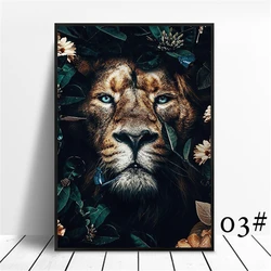 Animal Flower Lion Tiger Elephant Elk Orangutan DIY Embroidery 11CT Cross Stitch Kits Needlework Craft Set Printed         Sale