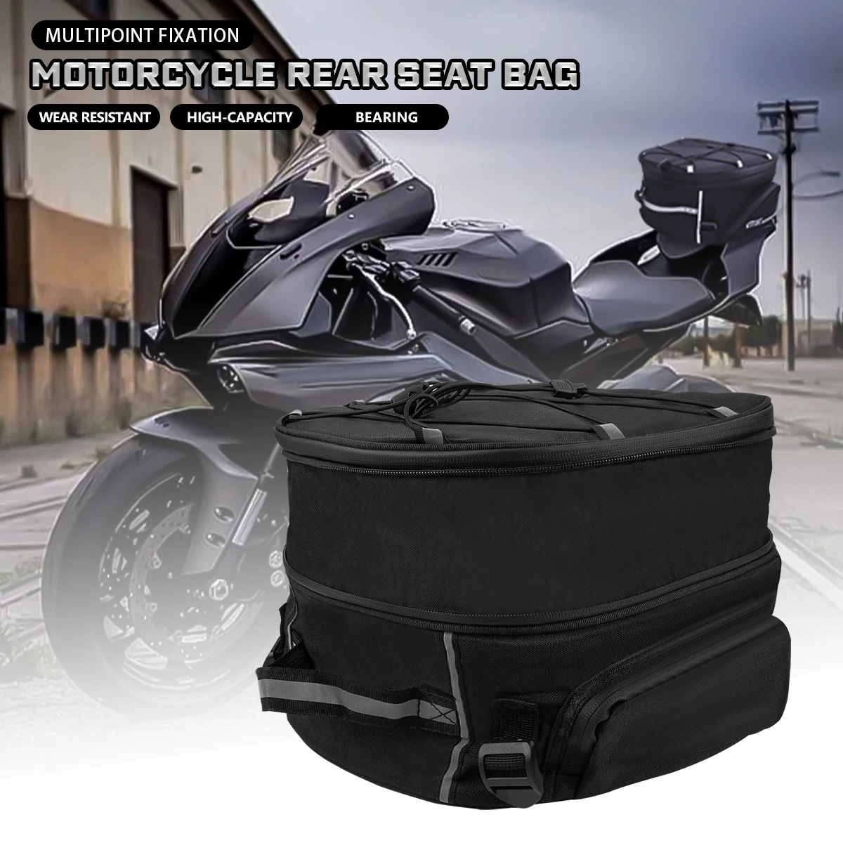 Nuevos accesorios para motocicleta, bolsas traseras impermeables de nailon negro, bolsas de asiento trasero, bolso de mano para BMW R1300GS R 1300 GS R1300 GS r1300gs