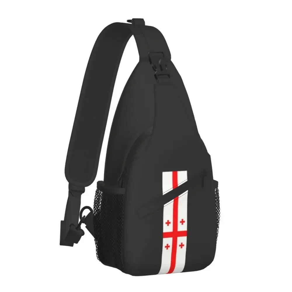 Georgia Stripe Feel Sling Chest Bag for Men, Crossbody Personnalisé, Initiated Backpack, Traveling Daypack