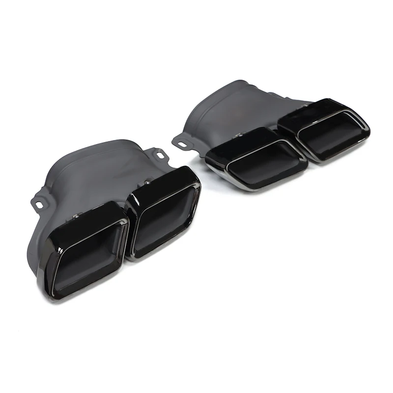 Car Quad Exhaust Tip Stainless Steel For Mercedes Benz C63 W205 C200 C300 C180 C260 2015+ Muffler Tips Tailpipe Nozzle