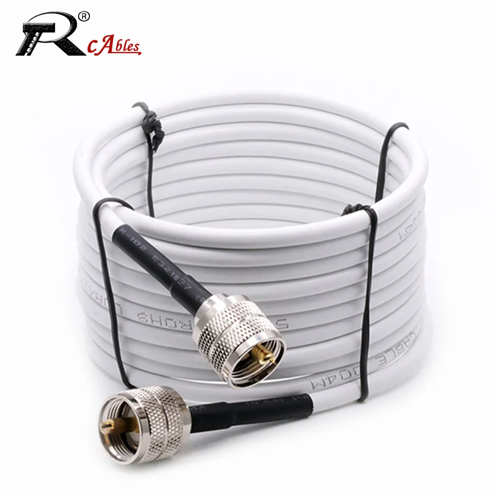 

RG58 Antenna Extension Cable UHF PL-259 Male to UHF SO-239 Female PL259 Pigtail Connector for CB Radio Ham Radio FM Transmitter