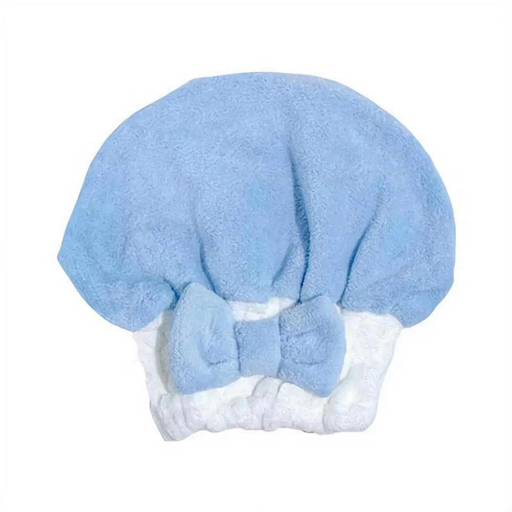 1Pc Microfiber Hair Dry Towel Absorbent Soft Head Wrap Bowknot Hair Drying Cap Hair Turban for Women Girls Dorm Bathroom Travel image 5