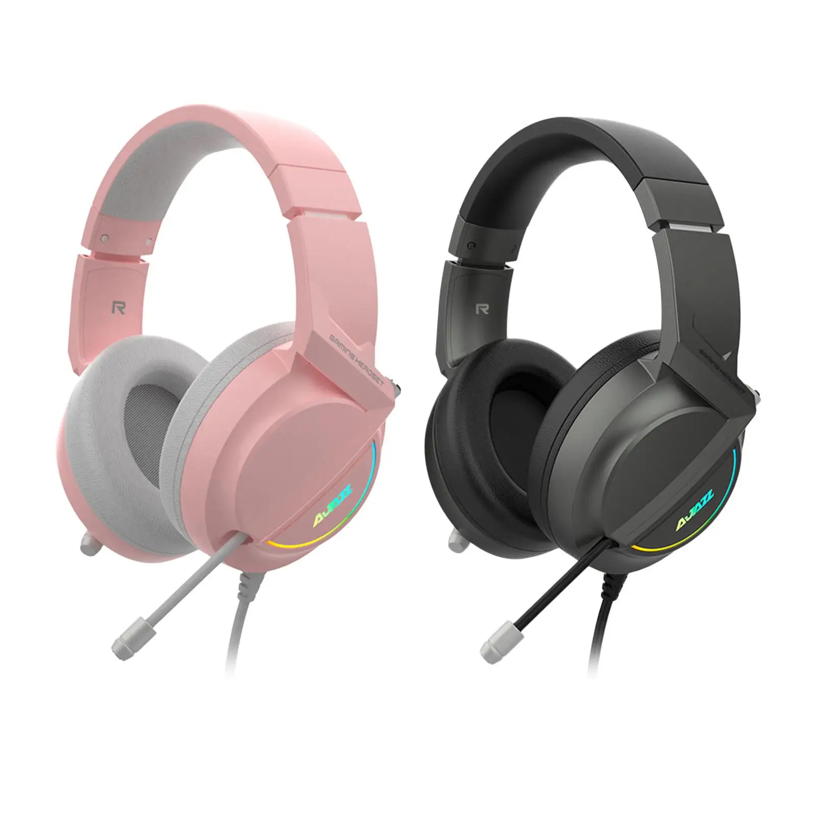 AX36 ruído cancelamento fone com microfone retrátil, fone copos