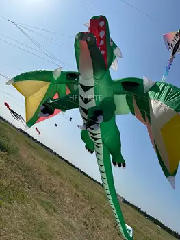 HFLY 新品上市 大型 13 公尺綠色飛龍風箏線 成人款 高品質防撕裂尼龍表演動物風箏吊墜 10 最佳銷售 龍風箏 - №7