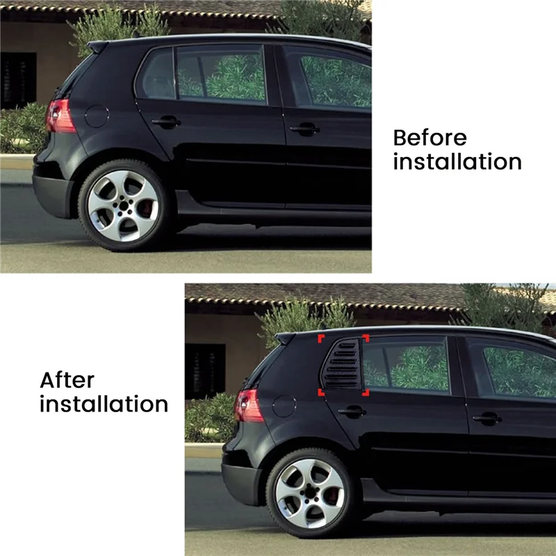 

Гениальная накладка жалюзи заднего окна автомобиля для VW Golf MK5 2003-2008, вентиляционное отверстие, совок, украшение, детали из углеродного волокна