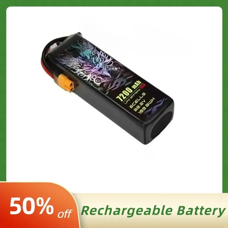 High-Quality 3300-7000mAh 2S-6S 110C Rechargeable Lithium-ion Battery for Shian Fixed - wing Drone Racing Drone Batteries