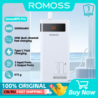 ROMOSS Sense8PS Pro 30000 mAh Power Bank 30W Type C Portable Charger External Battery For Xiaomi 14 iphone HUAWEI