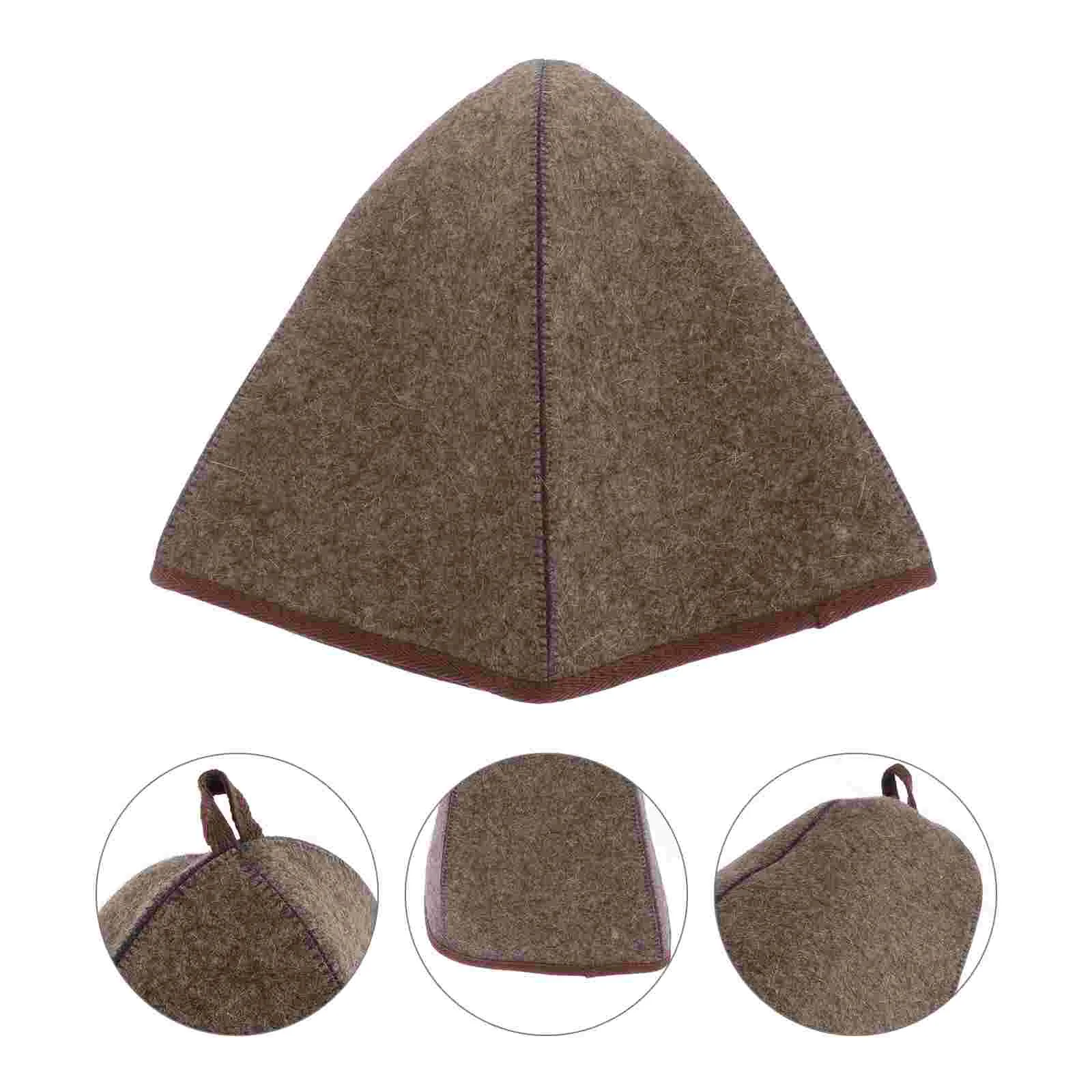 Felt Sauna Hat Satin Sleep Bonnet Portable Bathing Bathroom Cap Absorbent Wool Reusable Miss