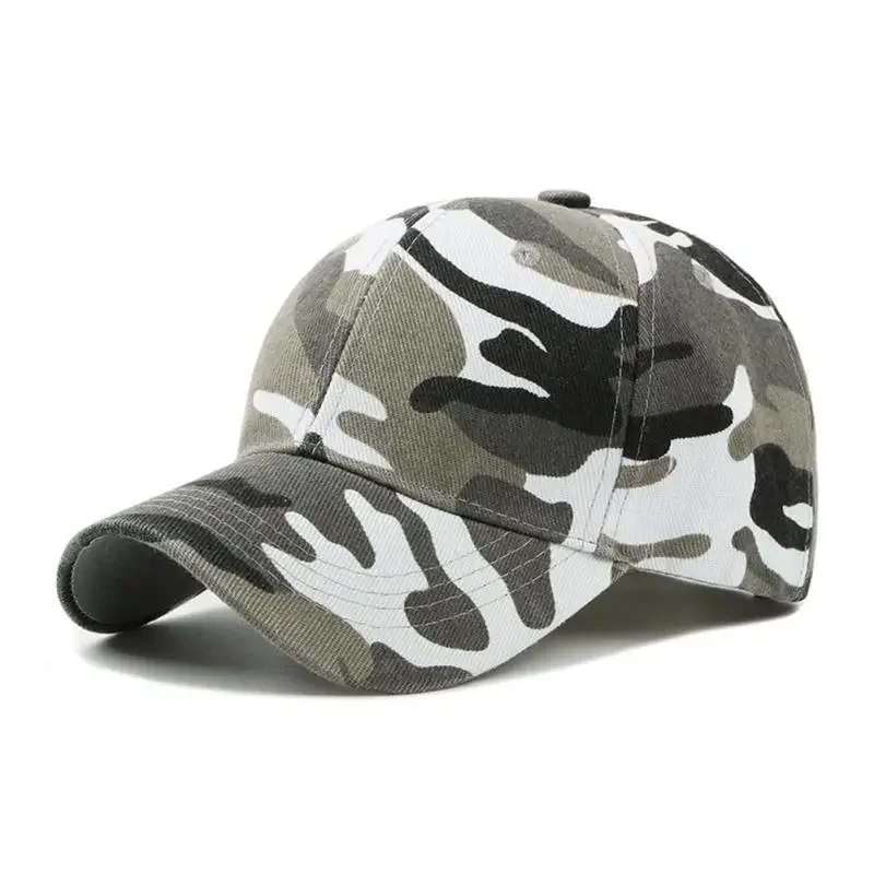 Camouflage Print Baseball Caps Adjustable Summer Sunshade Camo Hat Outdoor Hunting Hiking Fishing Jungle Hats UV Protection