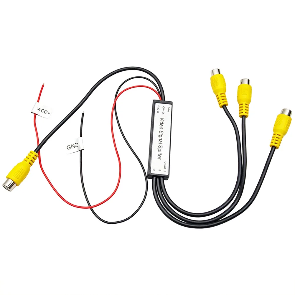 For Simultaneous Recording CVBS Video Splitter Car TV Video Hub 1 To 3 Video Output Splitter Video Signal Splitter