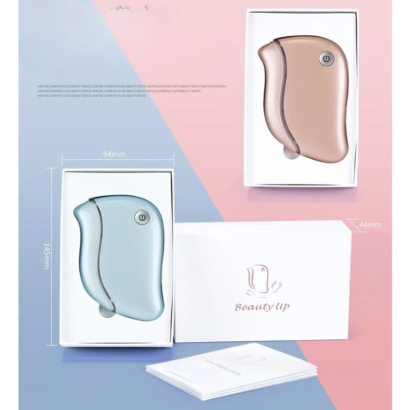Electric LED Facial Scraping with Heat Vibration Sculpting Tightening Tool Anti-Aging Wrinkles Eye Face Puffiness Tension Relief