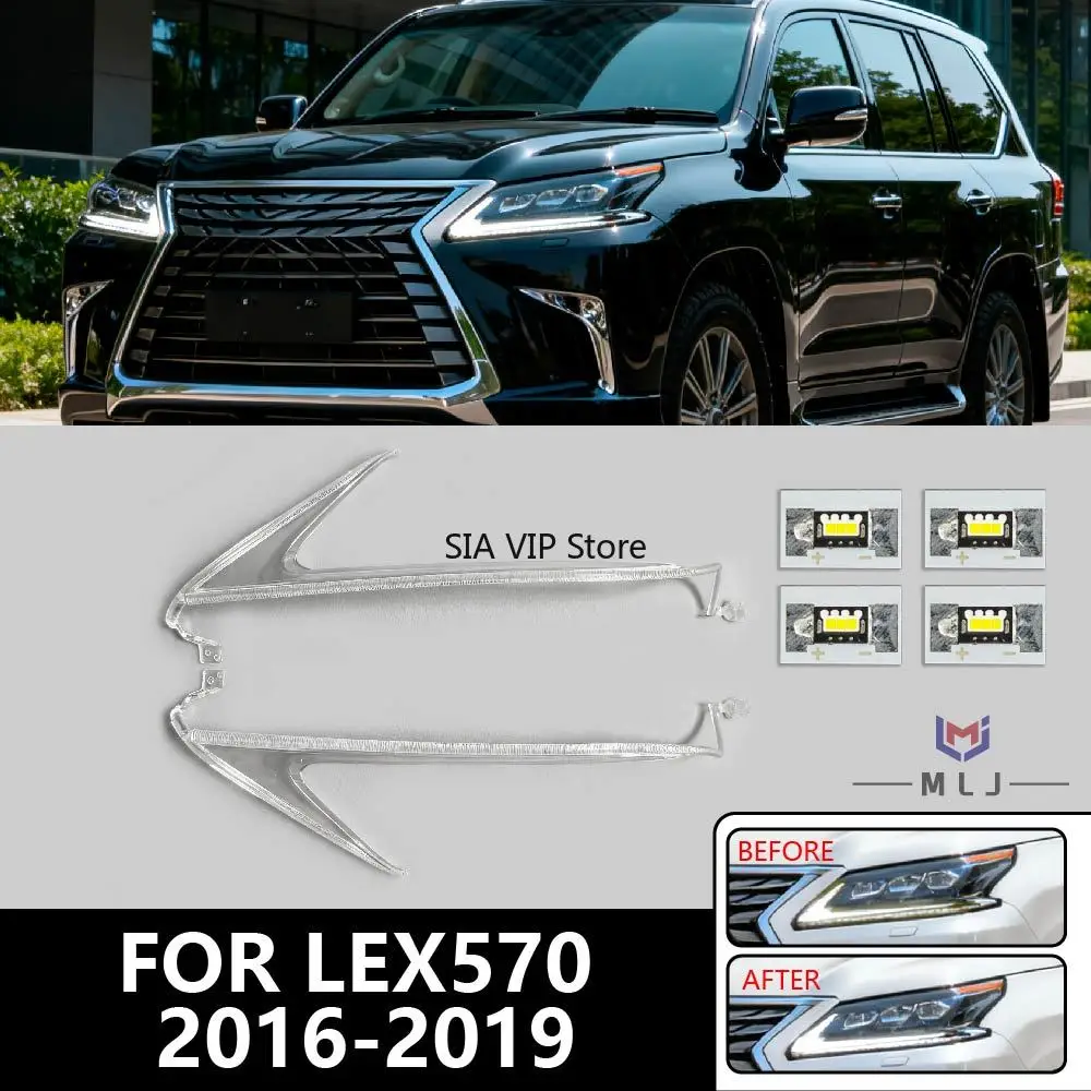 

DRL Chip and Tube For Lexus LX570 2016-2019 Acrylic Tube Headlamp Light Guide Strip Daytime Running Light Strip Car Headlight