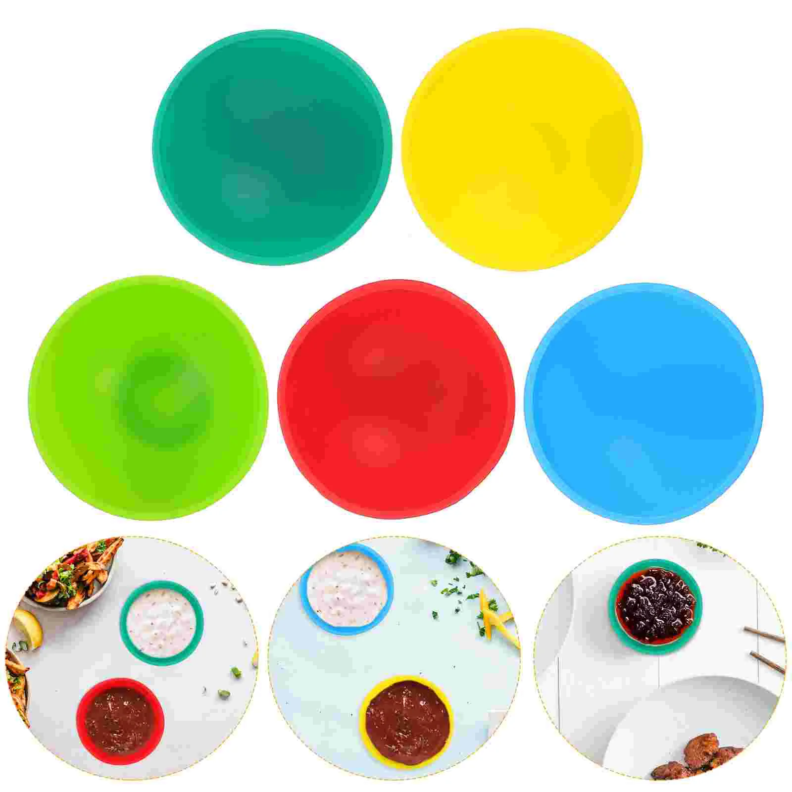 

Mini Bowl Sauce Bowls Dipping Silicone Dishes Small Silica Gel Creative Side Plate