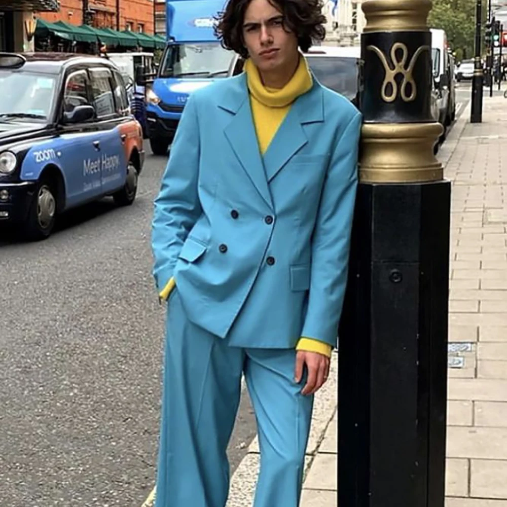 

Men's Breathable 2 Piece(Jacket+Pants) Notch Lapel Suit Sets Travel Business Lightweight Daily Blazer Stretch Fabric Streetwear