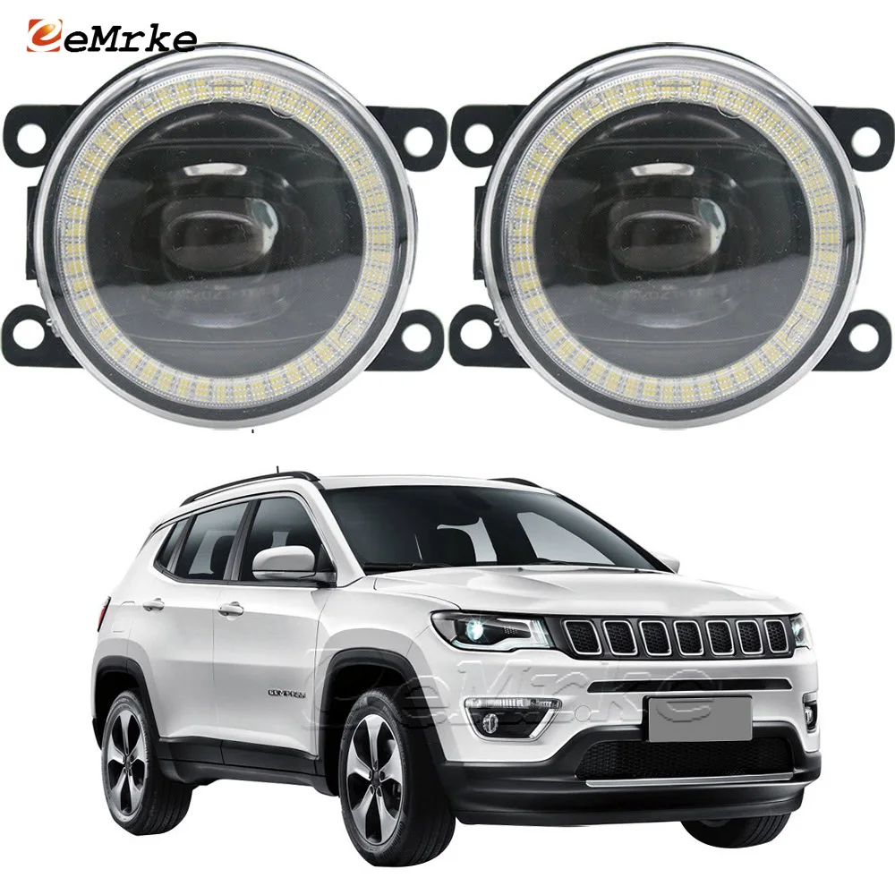 

Led Fog Light with Lens for Jeep Compass (MP) 2017 2018 2019 not mk49 Angel Eye Halo DRL Ring Daytime Running Lamp Car Lights