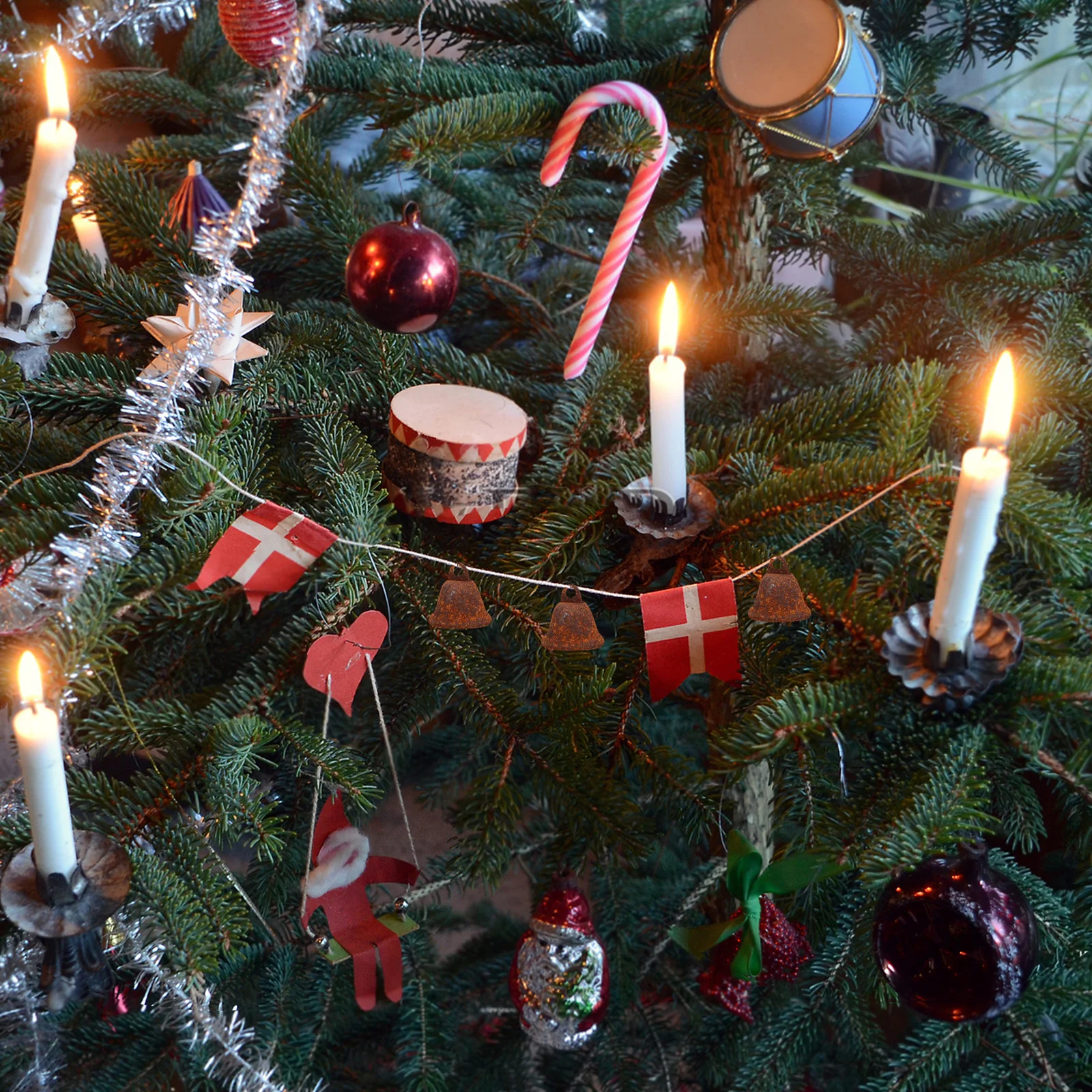 15 pcs Vintage Bronze Jingle Rustic Iron Decorative Bells For Crafts Wind Chimes Holiday Ornaments Temple Style Hanging Bells