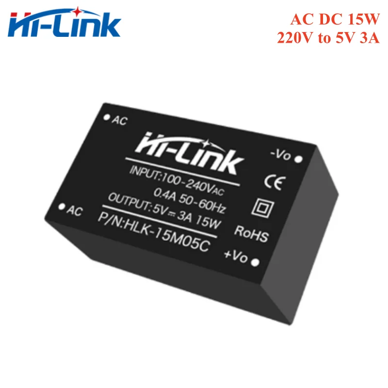 Hi-Link AC DC 15W HLK-15M05C 15M09C 15M12C 15M15C 15M24C 220V to 5V/9V/12V/15V/24V isolated step down power supply module Switch