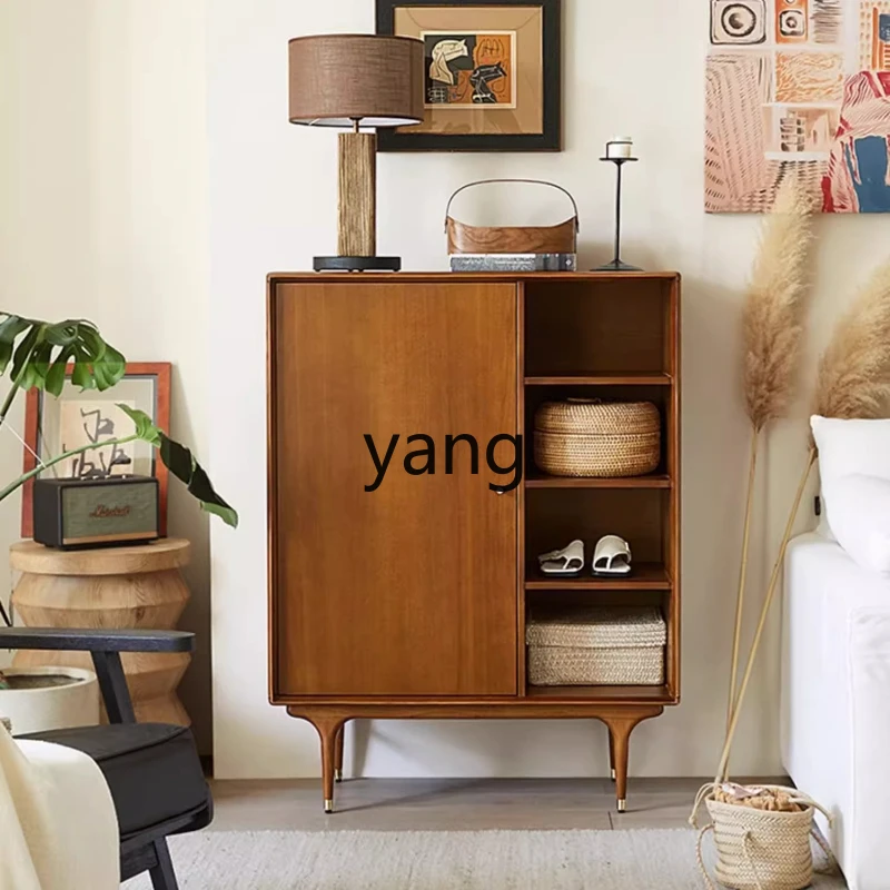 

YHM Vintage Solid Wood Entryway Cabinet Shoe Storage Cabinet