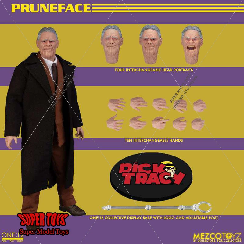 Original MEZCO 1/12 Scale Collectible Dick Tracy Al Pacino 6Inches Villain Male Solider Action Figure Model Toys for Fans Gifts