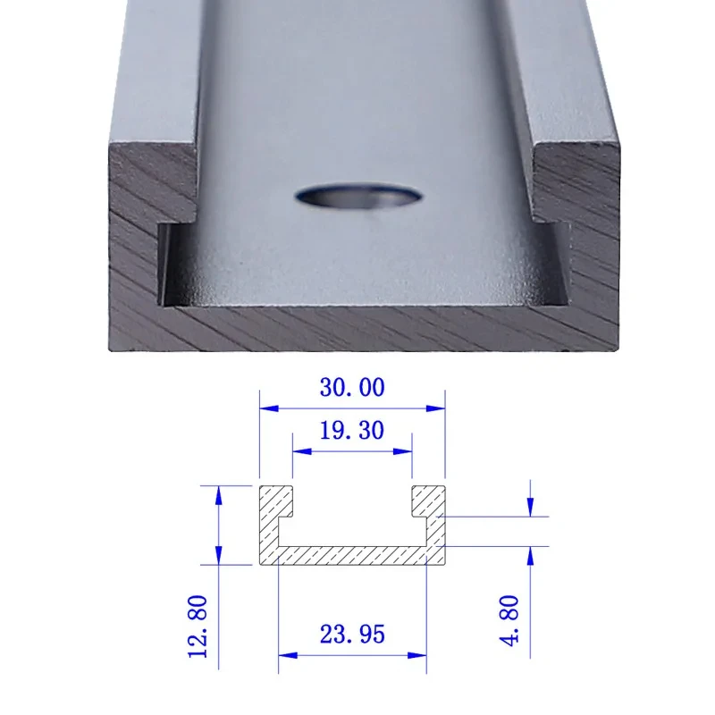 Imagem -02 - Carpintaria Chute Slide Limit Guide T-slot Liga de Alumínio t Track Faça Você Mesmo Tabela Saw Workbench Carpintaria Ferramentas 30 Tipos