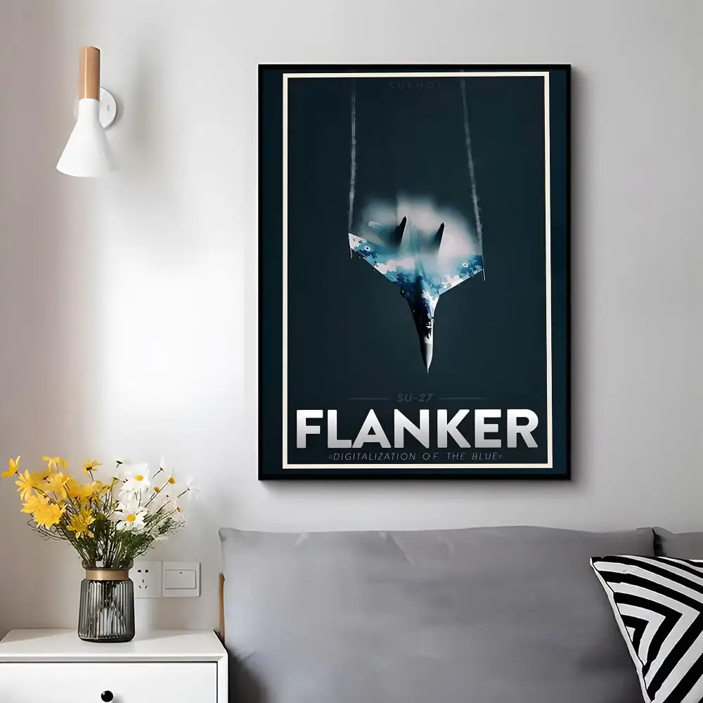 Art Military Fighter Armed Helicopter Poster Trendy Aesthetic Wall Decor for Dorm & Bedroom