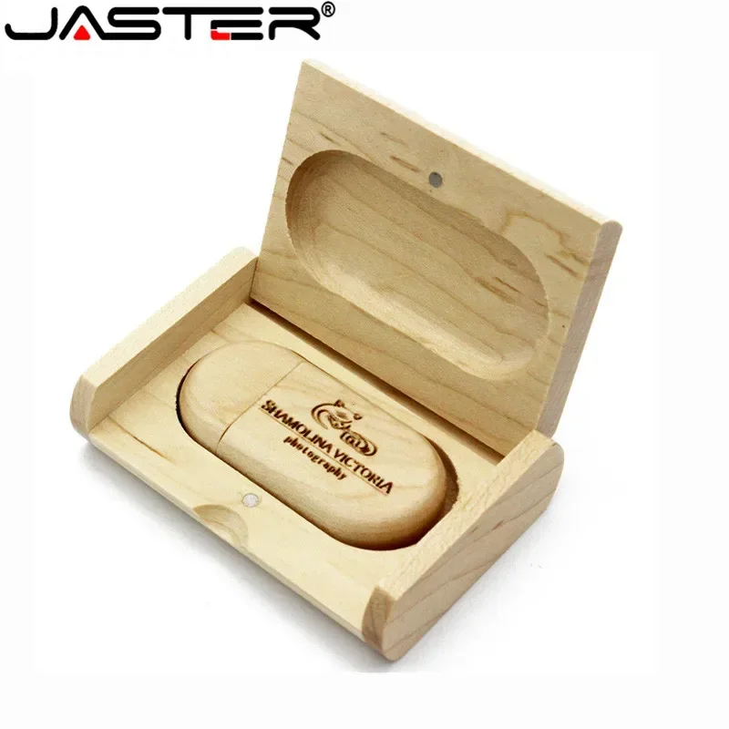 JASTER-Clé USB 2.0 Personnalisée avec Logo, Graver la Photographie, Cadeau, 5 Couleurs, Bois, Walunt, Procureur, 4 Go, 8 Go, 16 Go, 32 Go, 64 Go