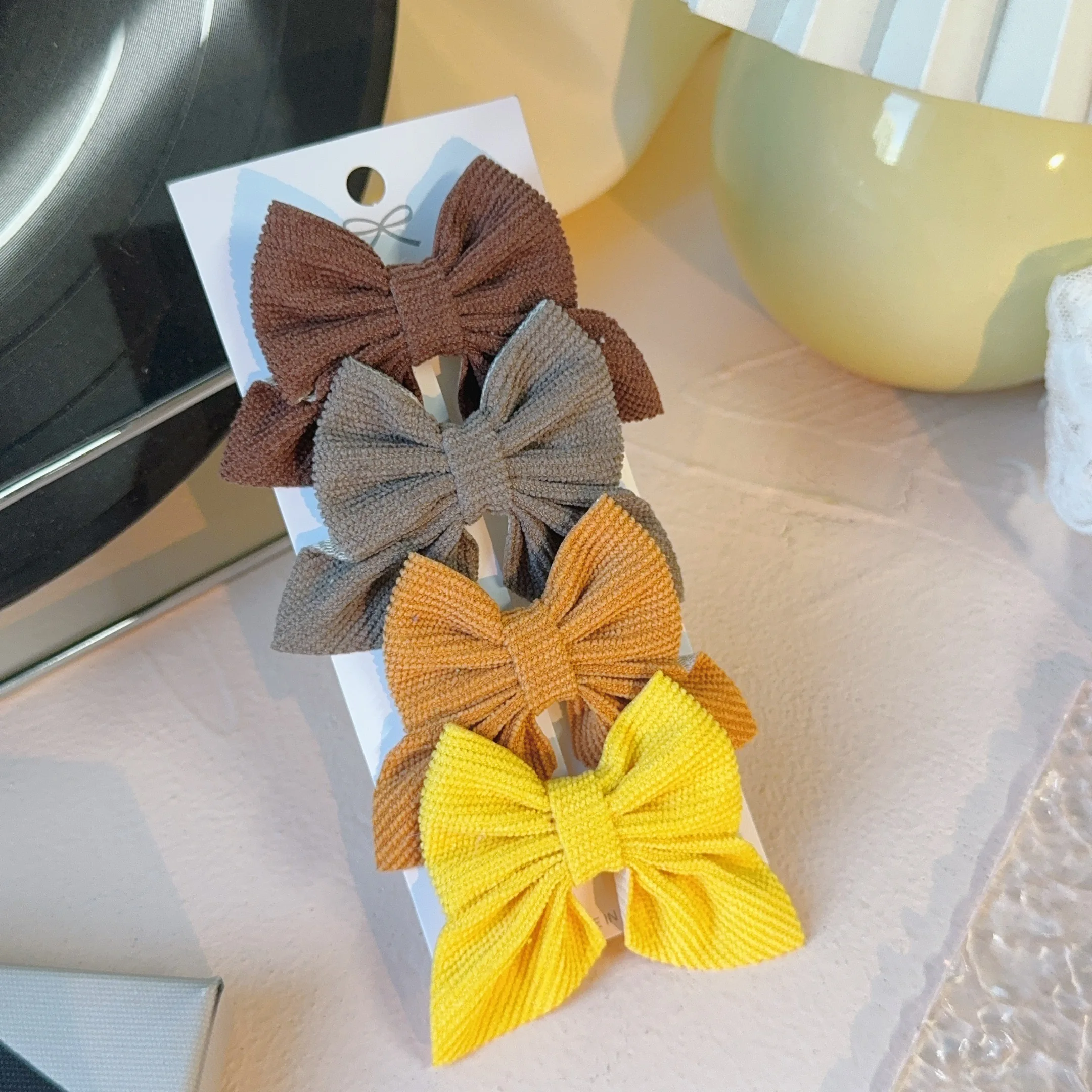 4/10 Stück Cord-Haarspangen für Kinder, Große Mädchen-Haarschleifen, Niedliche Haaraccessoires Geeignet für Kinder, Babys und Jugendliche – Detail 15