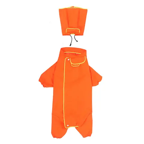 개 및 고양이 방풍 방수 이중 레이어, 후드 레인 판초, 야외 충전 코트, 애완 동물 용품, 1PC