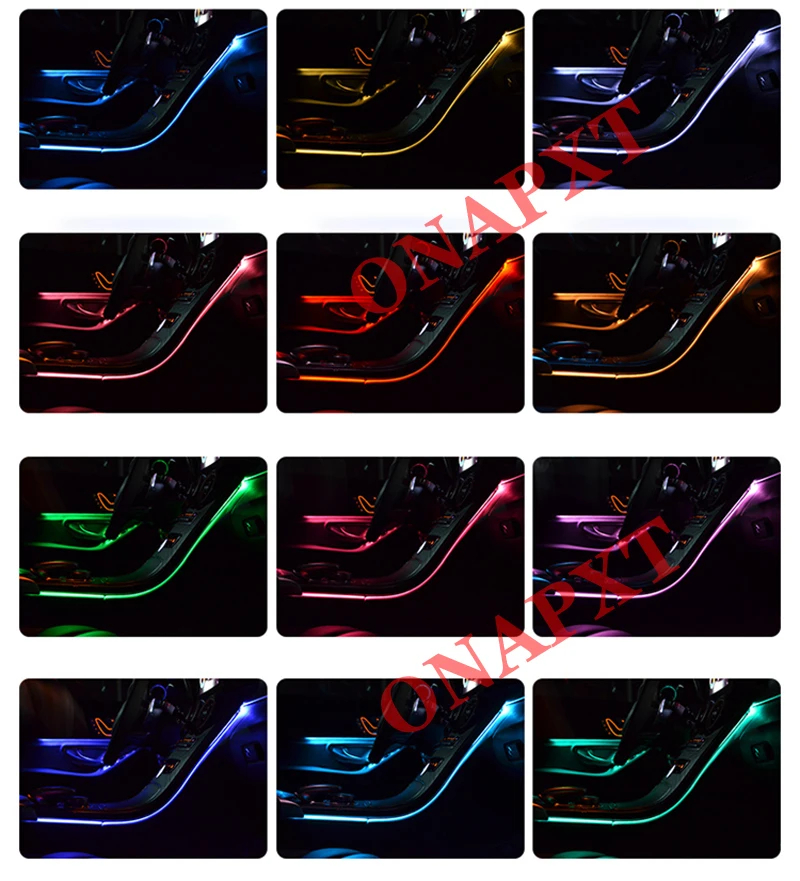 Komplettes Set 64 Farben für Mercedes Ambientebeleuchtung LED C/GLC 2014-2022 x253 w205 Turbinen-Luftauslass Rotierende Hochtöner-Beleuchtung – Detail 10
