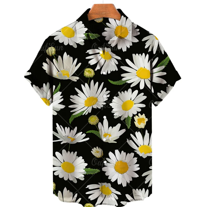 

Floral Hawaiian Men Casual Shirts Short Sleeve Print For Korean Fashion Clothing Oversized Tops Sale Imported China Plus Size