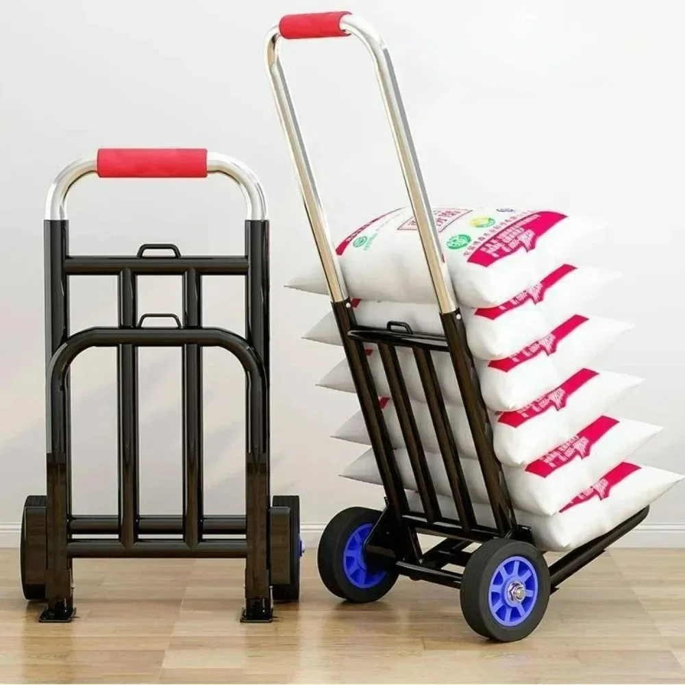 Folding Hand Truck Handling Folding Retractable Trolley Household Magic Trailer Shopping Cart Trolley Portable Luggage Hand Cart