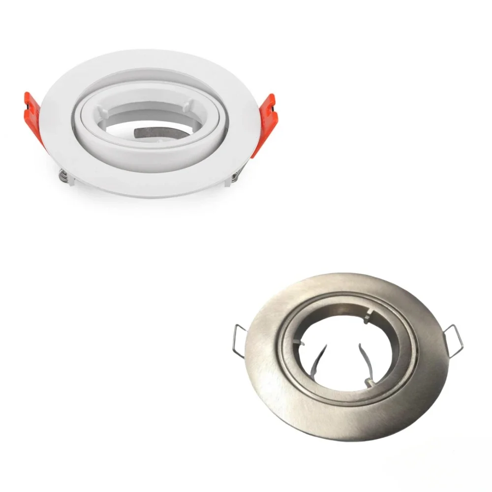 5 Pcs Commercial Interior Lighting Fixture LED Downlight Fittings Cutout 75mm Downlight Frame with MR16 Lamp-socket