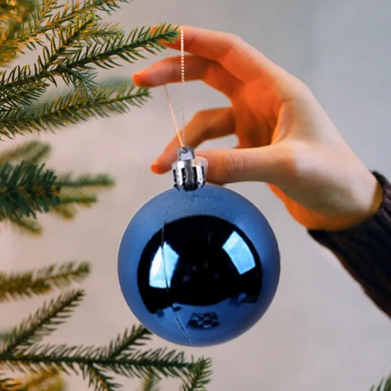 Christmas Ball Ornaments Set 44pcs Shatterproof Christmas Ball Decorations Retro Cracks Design Decorative Christmas Tree pendant