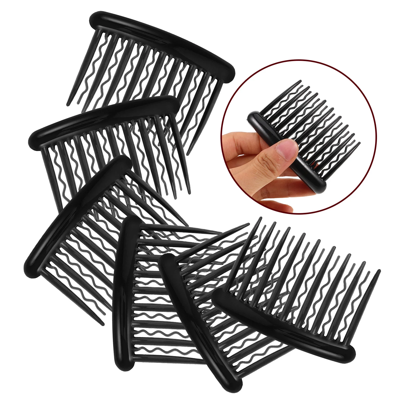 

24Pcs Vintage Plastic Bridal Wave Hair Comb Secure Fixation Wedding Party Accessories Plastic Hair Side Combs Bridal Veil Comb