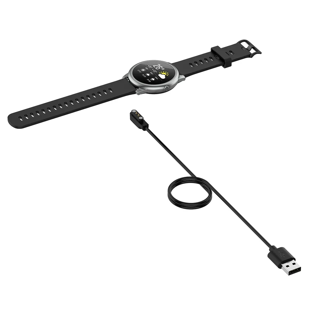 Cargador USB para Xiaomi Haylou Solar LS05/YAMAY SW022 Ticwatch GTX Imilab kw66 Cable de carga rápida base adaptador de corriente