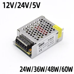 Transformadores de iluminación de 110V, 220V a CC, 5V, 12V, 24V, 24W, 36W, 48W, 60W, adaptador de fuente de alimentación de tira LED CCTV