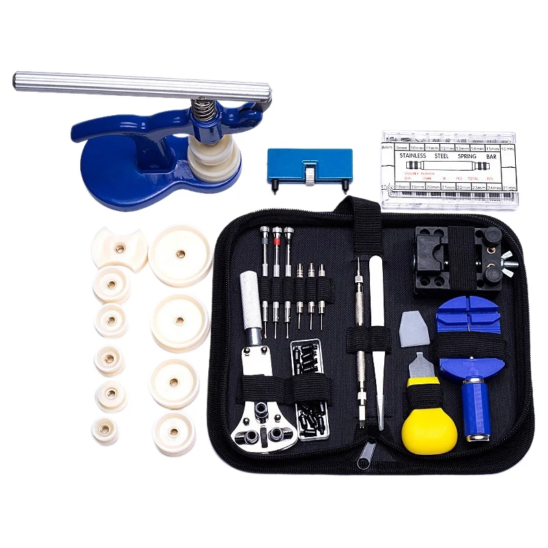 

404Pc Watch Repair Tool Kit Kit Battery Replacement Watch Cover Opener Strap Remover Repair Tool Kit