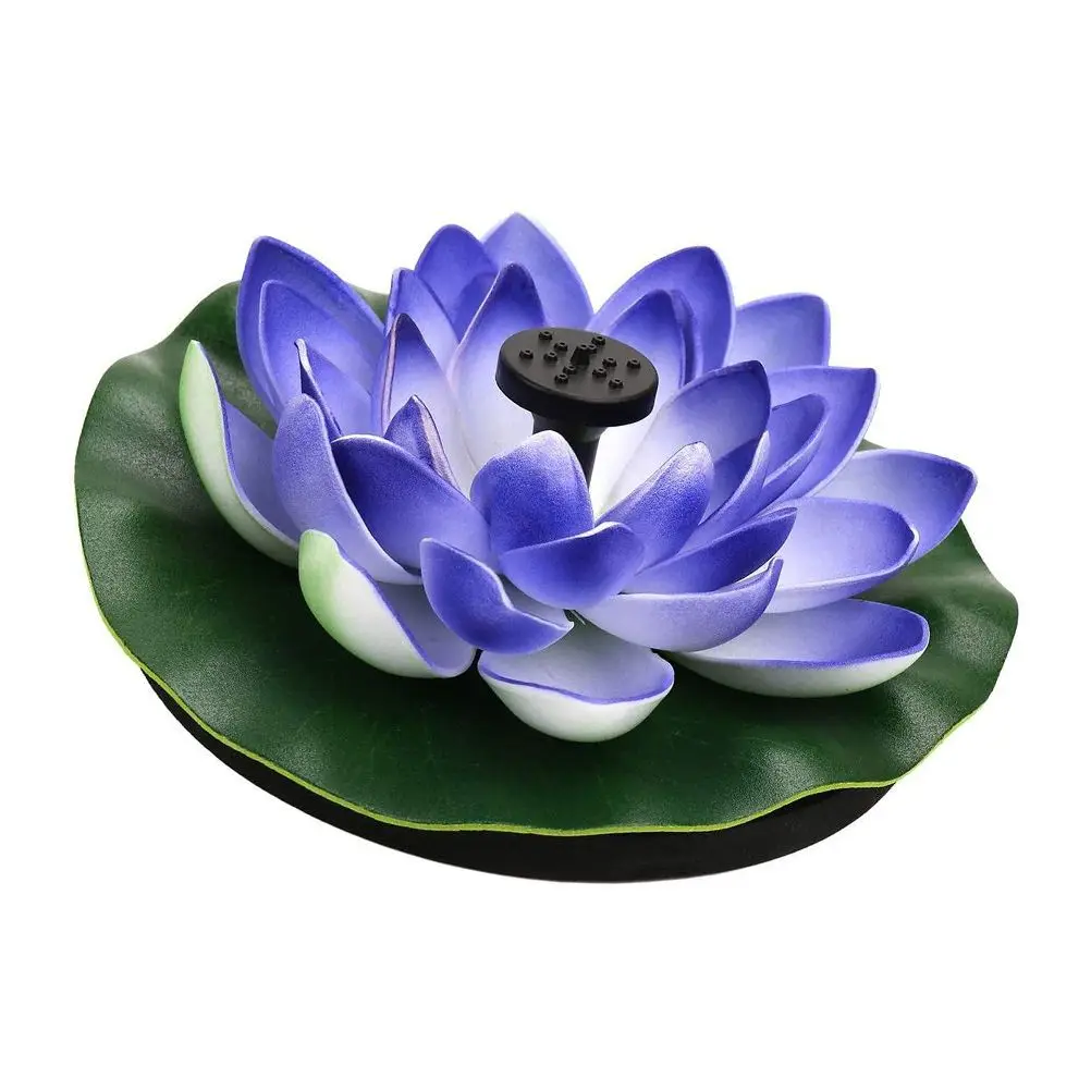 

Solar Fountain Pump Artificial Plants Outdoor Garden Water Lotus Ornaments